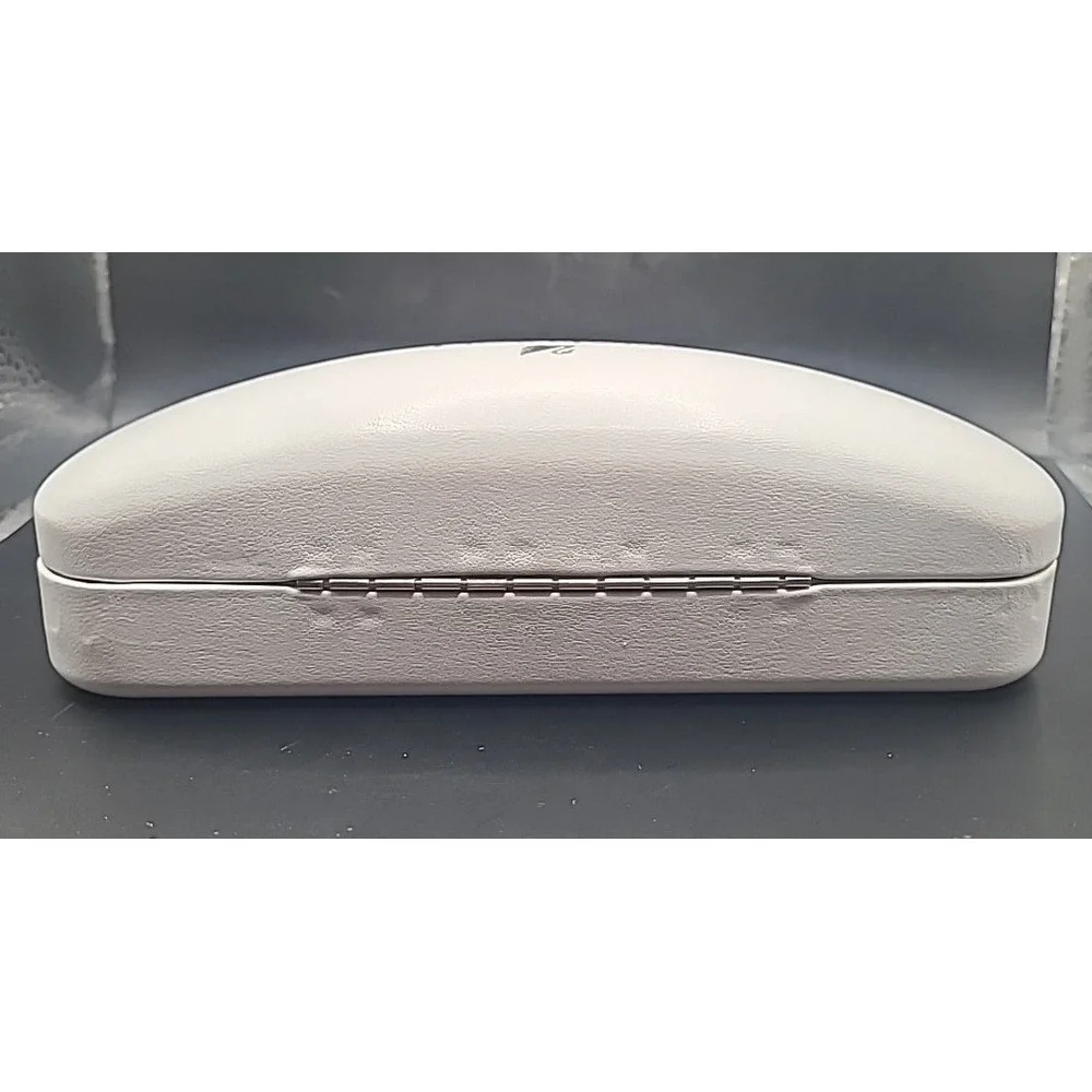 Swarovski Eyeglass Case ONLY White Good Hard Shell Swan Logo Protective